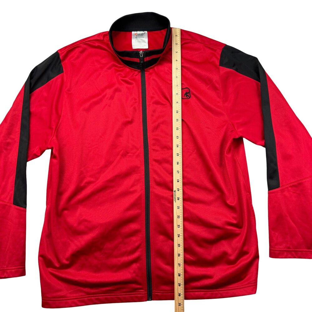 AND1 Jacket Men's Extra Extra Large Red Basketball Athletic Training Pockets Zip - Picture 7 of 10